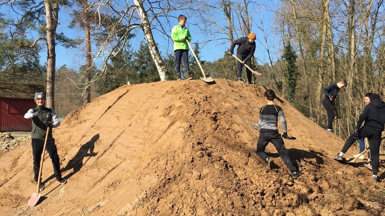 Zaun zur Absicherung Bikepark